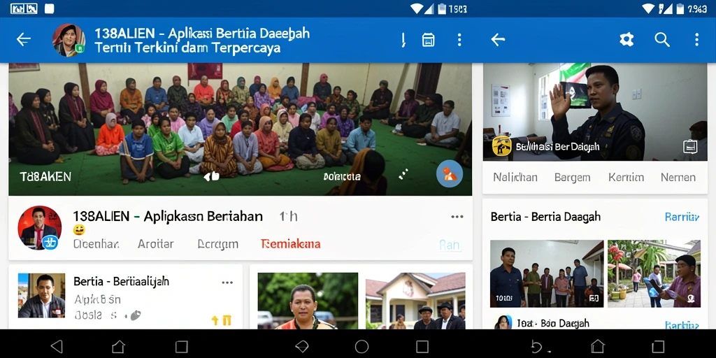 Antarmuka aplikasi 138ALIEN menampilkan berita daerah dengan jelas.