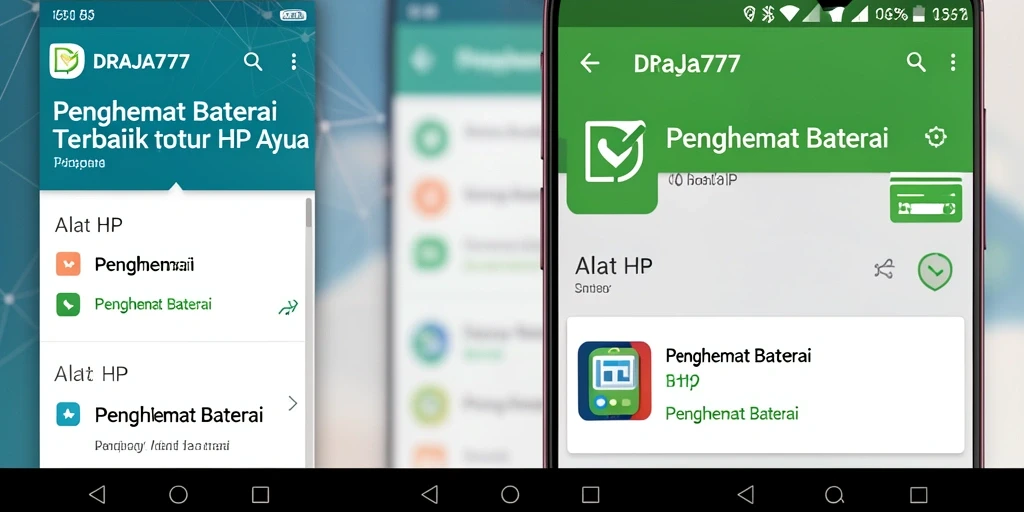 Antarmuka DRAJA777 yang intuitif menunjukkan fungsi penghemat baterai.