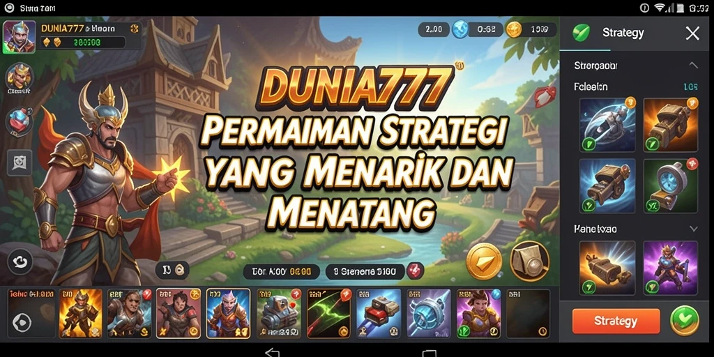 Antarmuka permainan DUNIA777 yang menawan dan intuitif.