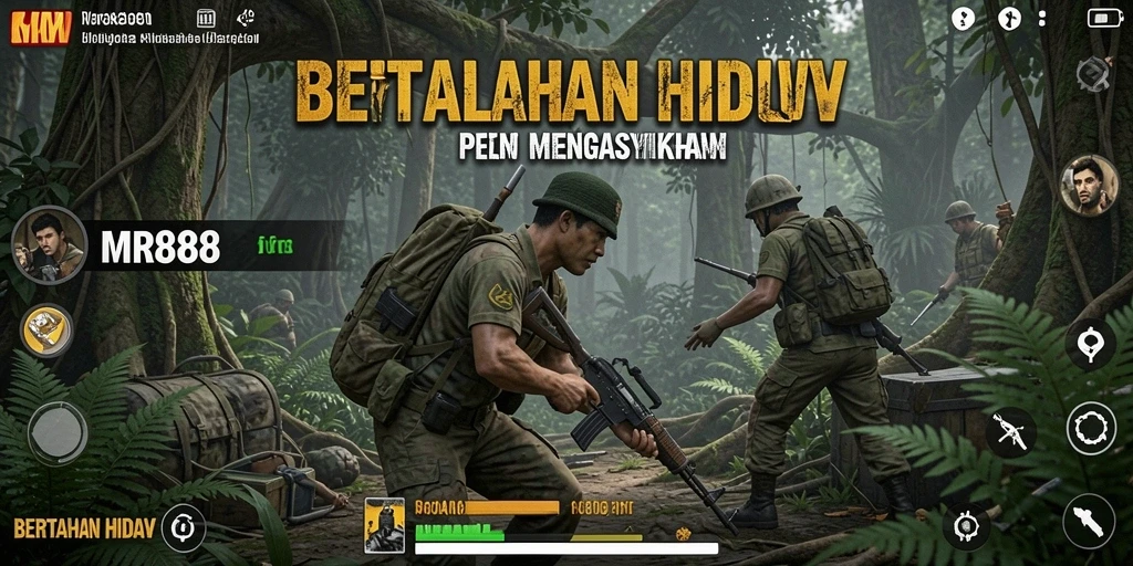 Antarmuka permainan MR888 yang menarik dan interaktif untuk bertahan hidup.