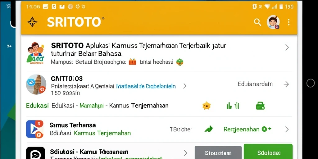 Antarmuka pengguna SRITOTO yang sederhana dan fungsional.