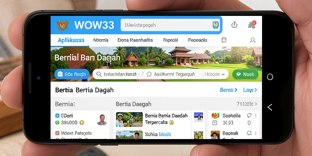Tampilan antarmuka WOW33 yang menarik dan informatif.