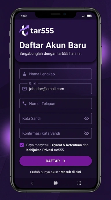 Buat Akun Baru Tar555 dengan Mudah